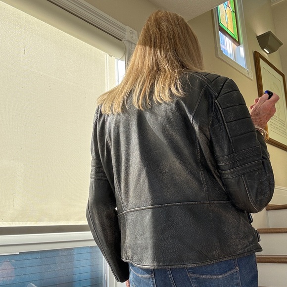 Leather Moto Style jacket, XL - Picture 9 of 9